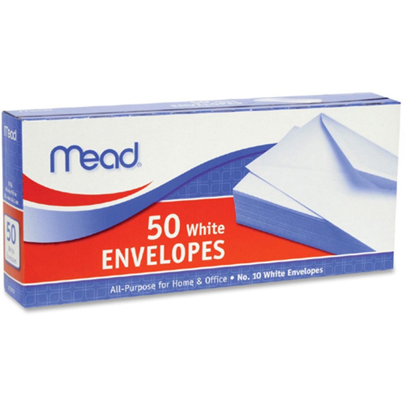 Mead White Envelopes Large 50pcs Mead White Envelopes Large 50pcs