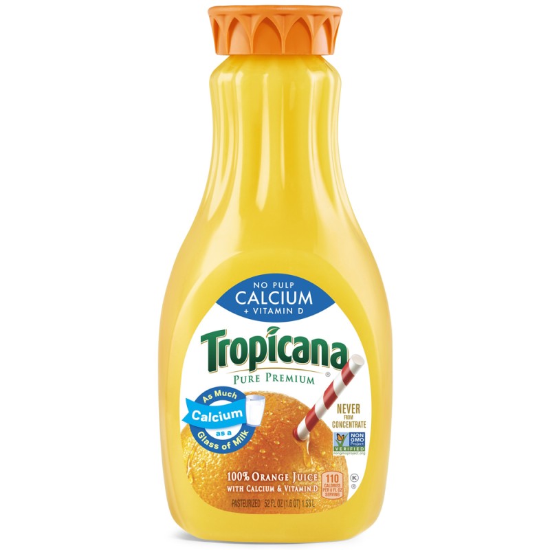Tropicana No Pulp With Calcium + Vitamin D Orange Juice Tropicana No Pulp With Calcium + Vitamin D Orange Juice