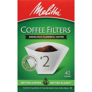 Melitta Coffee Filters 2 Cone White