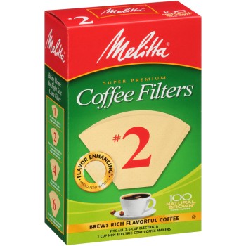 Melitta Coffee Filters #2 Unbleached Natural Color