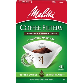 Melitta Coffee Filters #4 White Cone