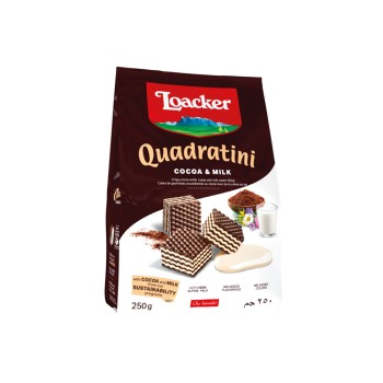 Loacker Quadratini Cookies Cocoa & Milk Loacker Quadratini Cookies Cocoa & Milk