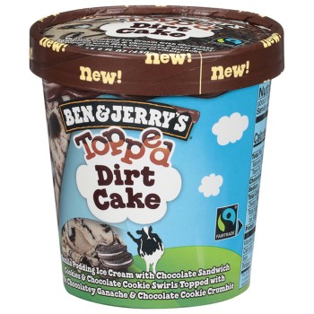 Ben & Jerry's Topped Dirt Cake Frozen Dessert Ice Cream Ben & Jerry's Topped Dirt Cake Frozen Dessert Ice Cream