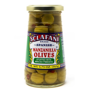 SCLAFANI MANZANILLA OLIVES 5.75oz SCLAFANI MANZANILLA OLIVES 5.75oz