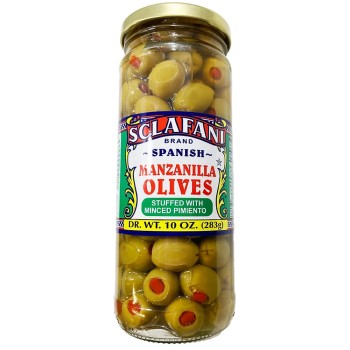 SCLAFANI MANZANILLA OLIVES 10oz SCLAFANI MANZANILLA OLIVES 10oz
