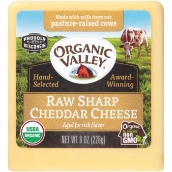 ORGANIC VALLEY RAW SHARP CHEDDAR CHEESE ORGANIC VALLEY RAW SHARP CHEDDAR CHEESE