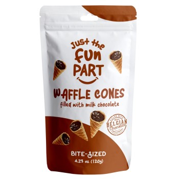 Waffle Cones With Milk Chocolate Waffle Cones With Milk Chocolate