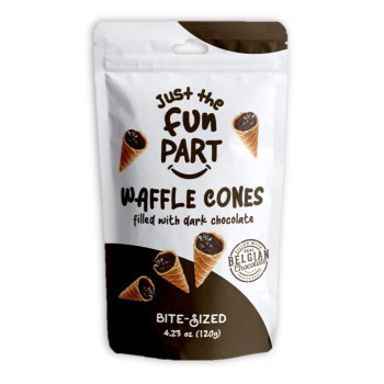 Waffle Cones With Dark Chocolate Waffle Cones With Dark Chocolate