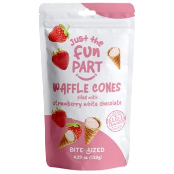 Just The Fun Part Waffle COnes Strawberry Just The Fun Part Waffle COnes Strawberry