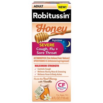 Robitussin® Adults Honey Severe Cough Flu + Sore Thort Robitussin® Adults Honey Severe Cough Flu + Sore Thort