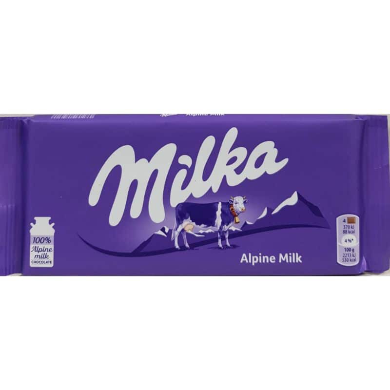 Milka Alpine Milk Chocolate Bar Milka Alpine Milk Chocolate Bar