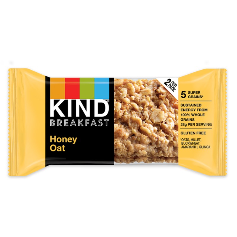 Kind, Breakfast Bar; Honey Oat, Kind, Breakfast Bar; Honey Oat,