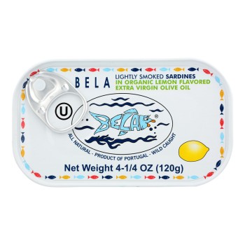 Bella Sardines In Organic EVOO With Lemon Bella Sardines In Organic EVOO With Lemon