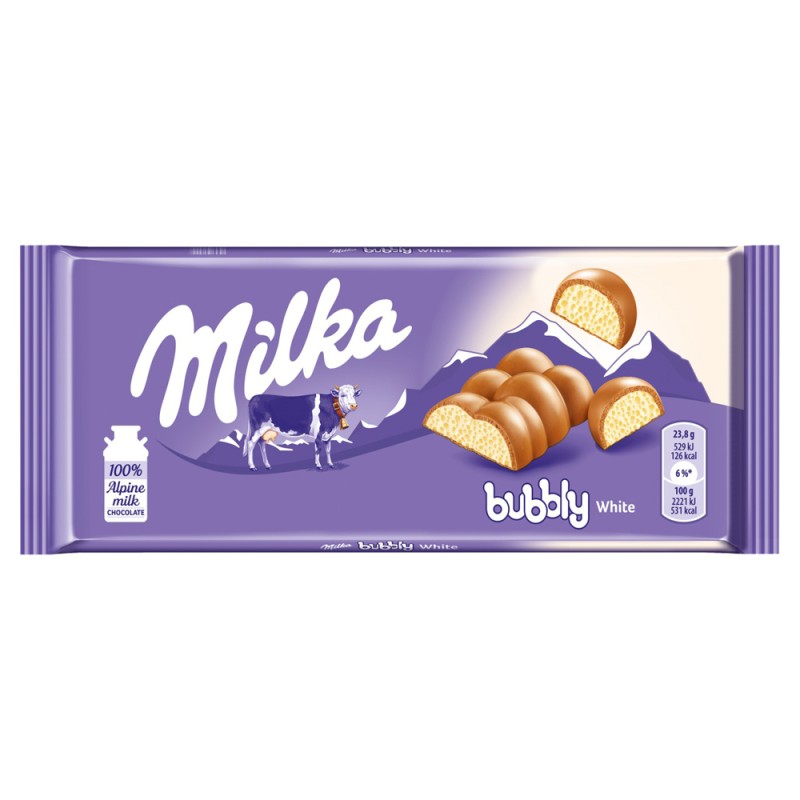 Milka Bubbly White Chocolate Bar Milka Bubbly White Chocolate Bar