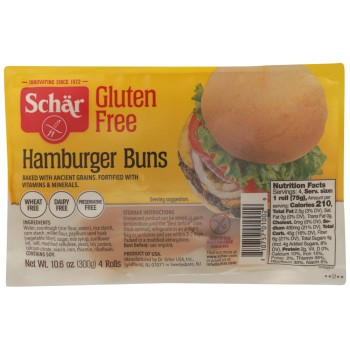 Schar Gluten Free Hamburger Buns Schar Gluten Free Hamburger Buns