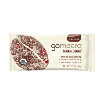 Gomacro Mocha Chocolate Chip MacroBar – Sweet Awakening Gomacro Mocha Chocolate Chip MacroBar – Sweet Awakening