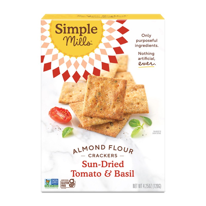 SIMPLE MILLS CRACKERS TOMATO & BASIL SIMPLE MILLS CRACKERS TOMATO & BASIL