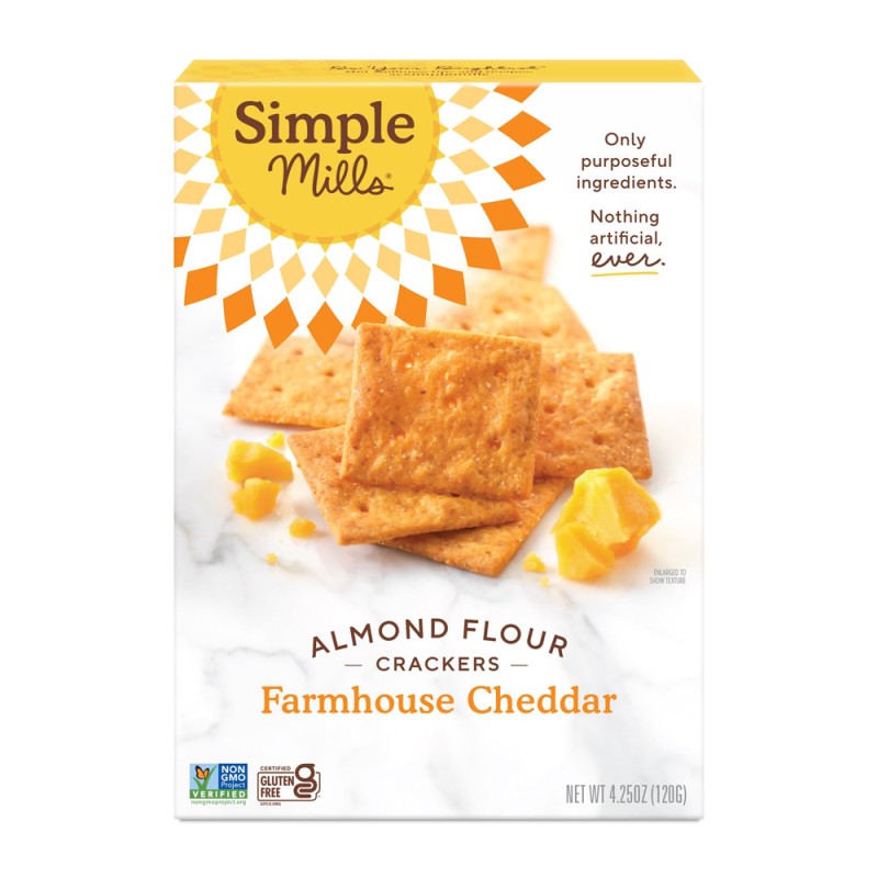 SIMPLE MILLS CRACKERS FARMHOUSE CHEDDAR SIMPLE MILLS CRACKERS FARMHOUSE CHEDDAR