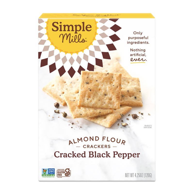 SIMPLE MILLS CRACKERS CRACKED BLACK PEPPER SIMPLE MILLS CRACKERS CRACKED BLACK PEPPER