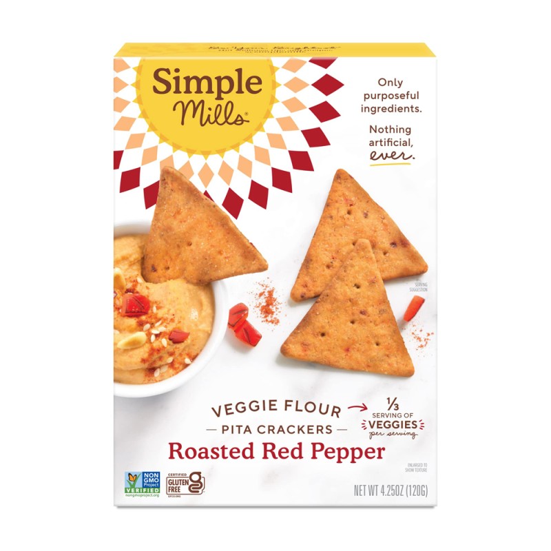 SIMPLE MILLS CRACKERS ROASTED RED PEPPER SIMPLE MILLS CRACKERS ROASTED RED PEPPER
