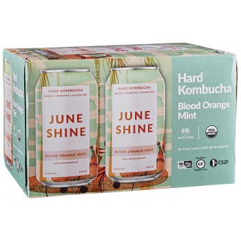 JuneShine Blood Orange Mint Hard Kombucha JuneShine Blood Orange Mint Hard Kombucha