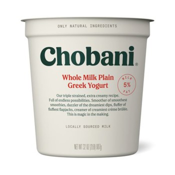 Chobani Whole Milk Plain Greek Yogurt Chobani Whole Milk Plain Greek Yogurt