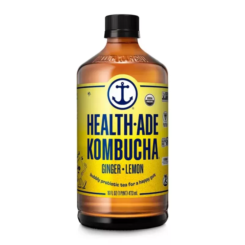 Health-Ade Kombucha Vegan Ginger Lemon Health-Ade Kombucha Vegan Ginger Lemon