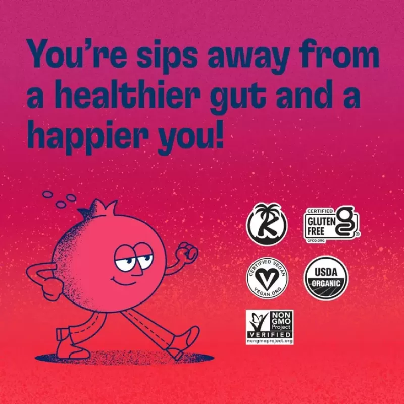 Health-Ade Kombucha Vegan Pomegranate Health-Ade Kombucha Vegan Pomegranate