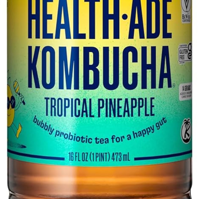 Health-Ade Kombucha tropical Pineapple Kombucha Health-Ade Kombucha tropical Pineapple Kombucha