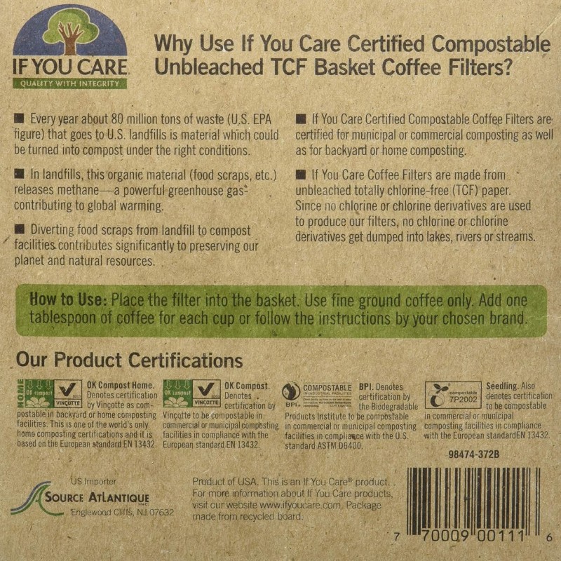 If You Care Basket Coffee Filters