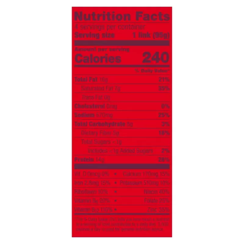 Impossible Plant Based Spicy Sausage