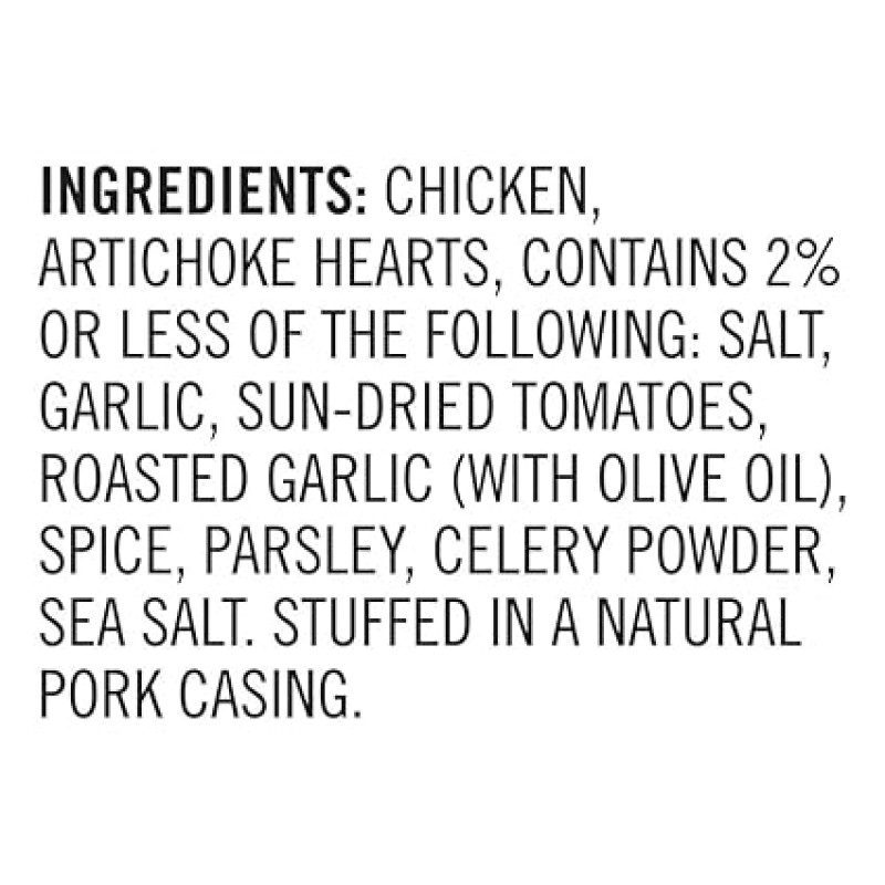 Aidells Sausage Artichoke & Garlic Aidells Sausage Artichoke & Garlic