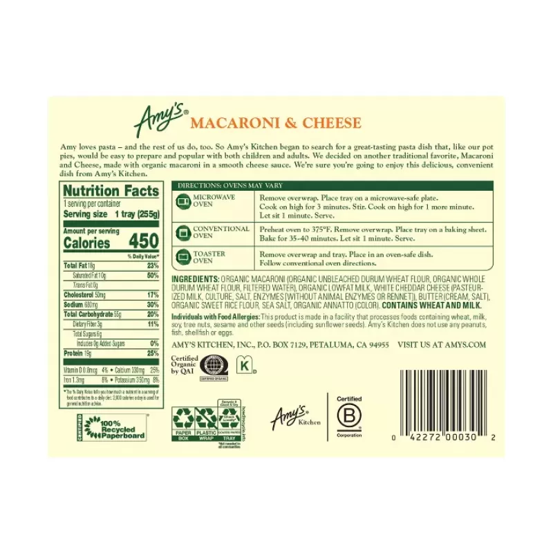 Amy's Macaroni & Cheese Amy's Macaroni & Cheese