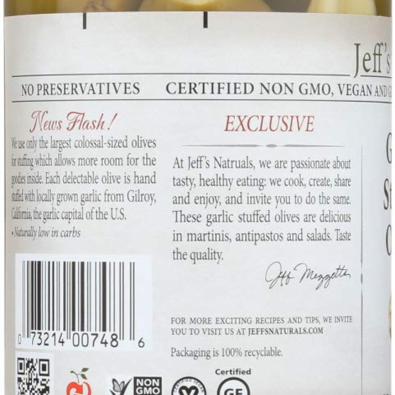 Jeff’s Garden Garlic Stuffed Olives