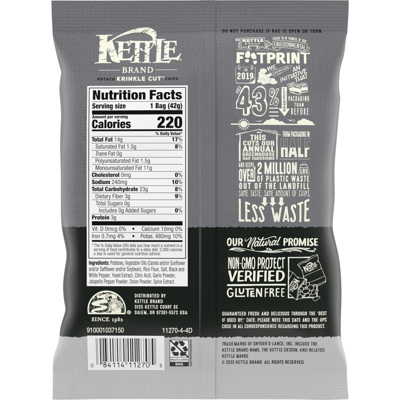 Kettle Chips Salt & pepper Krinkle Chips