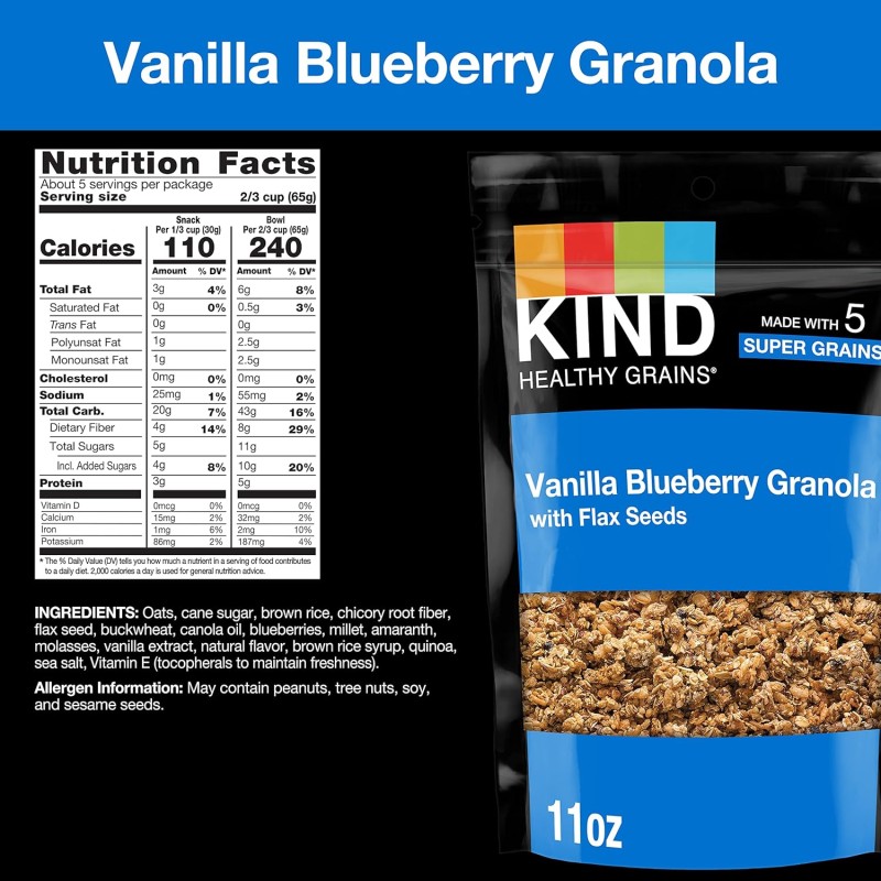 Kind Granola Vanilla Blueberry Flax Seed