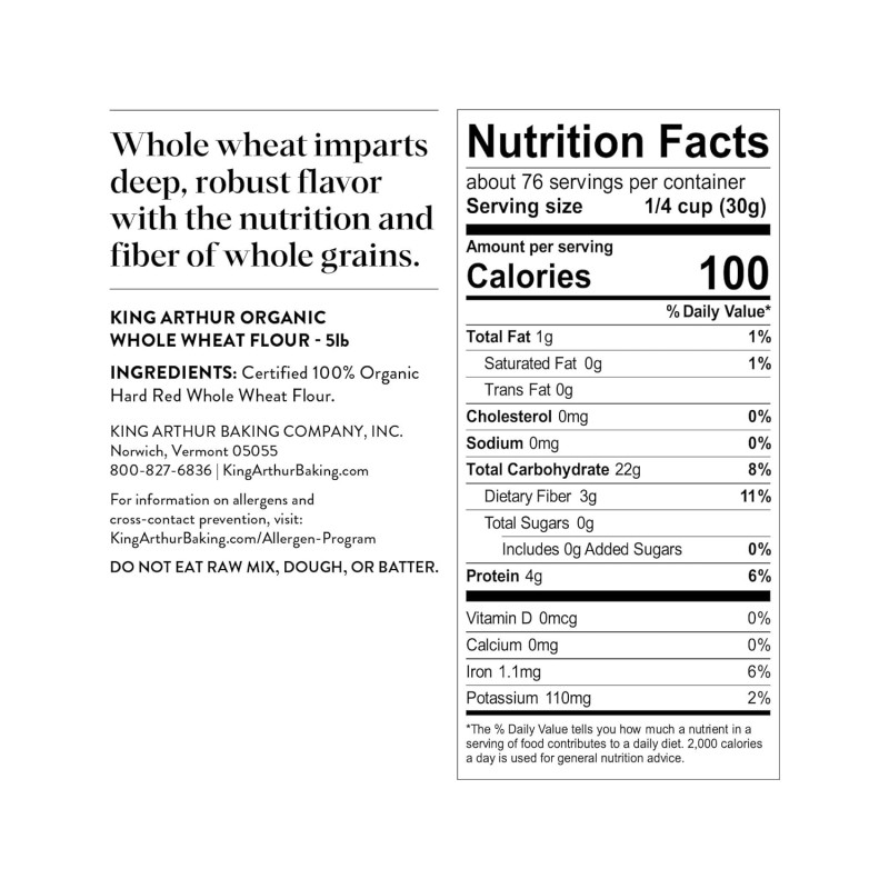 King Arthur Organic Whole Wheat Flour