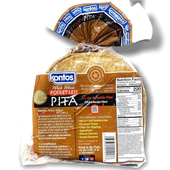 Kontos Pita Packetless Whole Wheat
