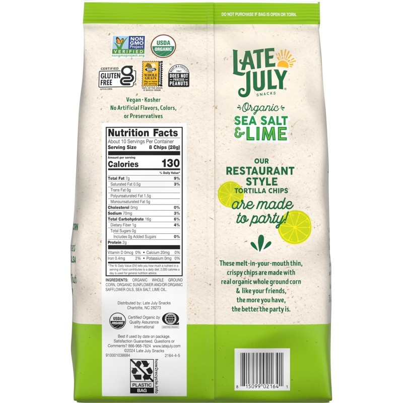 Late July Tortilla Chips Sea Salt & Lime