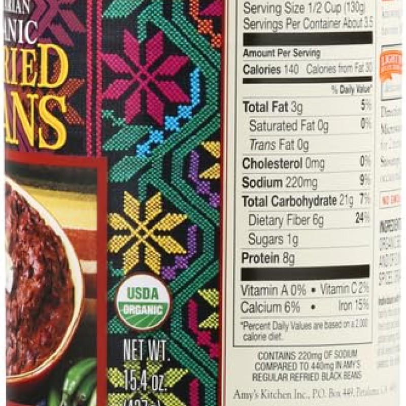 AMY'S ORGANIC BLACK BEANS AMY'S ORGANIC BLACK BEANS