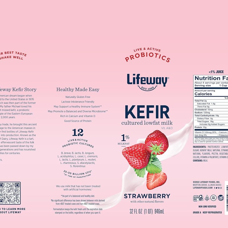 Lifeway Organic Kefir Strawberry