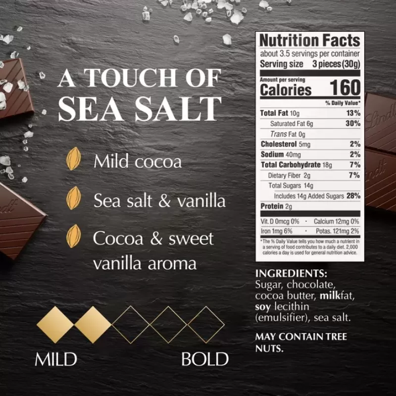 Lindt Dark Chocolate Sea Salt Lindt Dark Chocolate Sea Salt