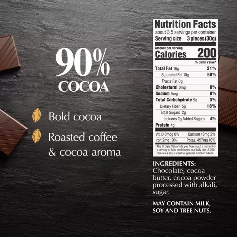 Lindt Supreme Dark Chocolate 90% Lindt Supreme Dark Chocolate 90%
