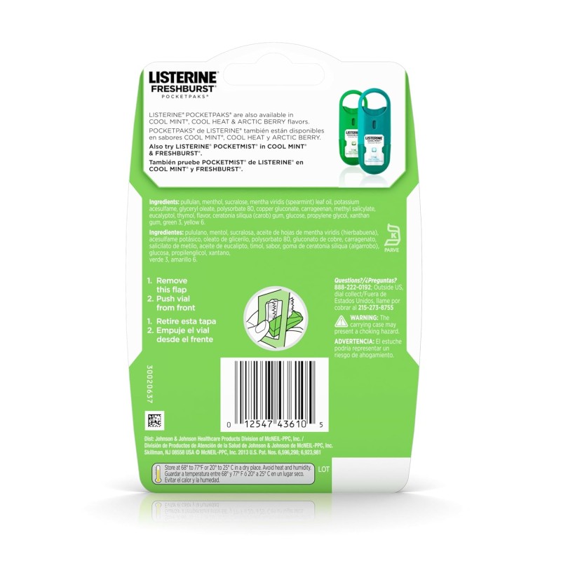 Listerine freshburst pocket paks