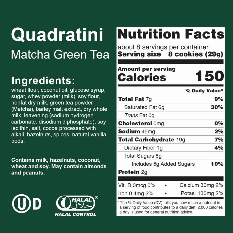 Loacker Quadartini Matcha Green Tea