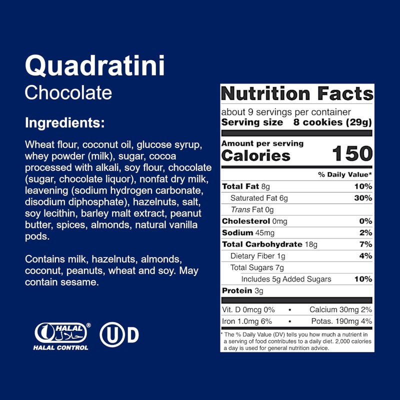 Loacker Quadratini Cookies Chocolate