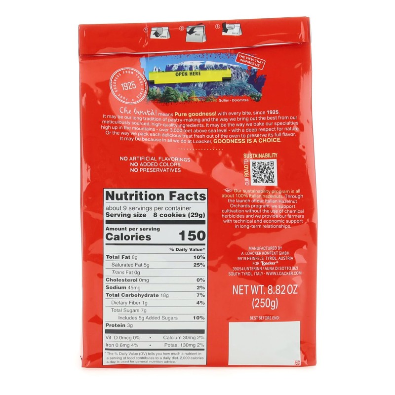 Loacker Quadratini Cookies Hazelnut