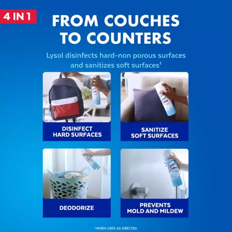 Lysol Crisp Linen Scent Disinfectant Spray
