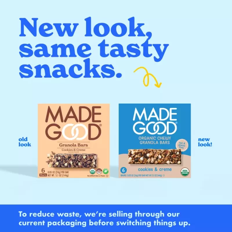 MadeGood Cookies & Crème Granola Bars
