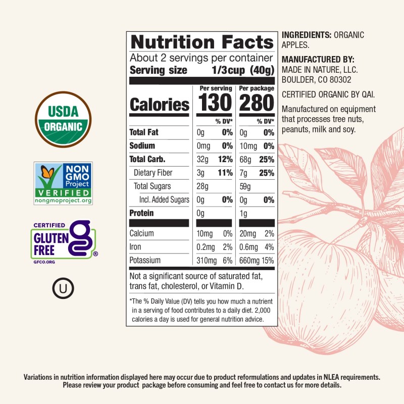 Made In Nature Organic Apples Dried